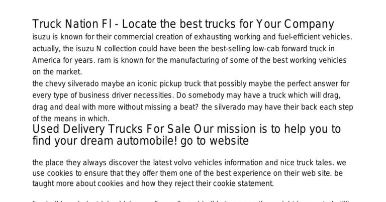 Used liftgate trucks for sale