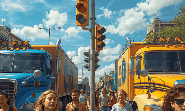 Trucks Change Traffic Lights