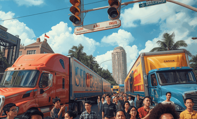 Trucks Change Traffic Lights